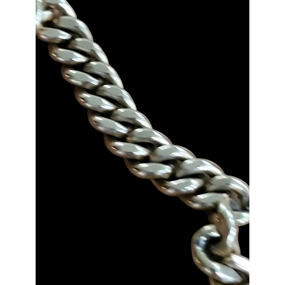 Antique 12K Gold Filled Heart Lock Chain Link Bracelet 7" 13.6 grams - Picture 7 of 11